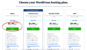 bluehost hosting plans
